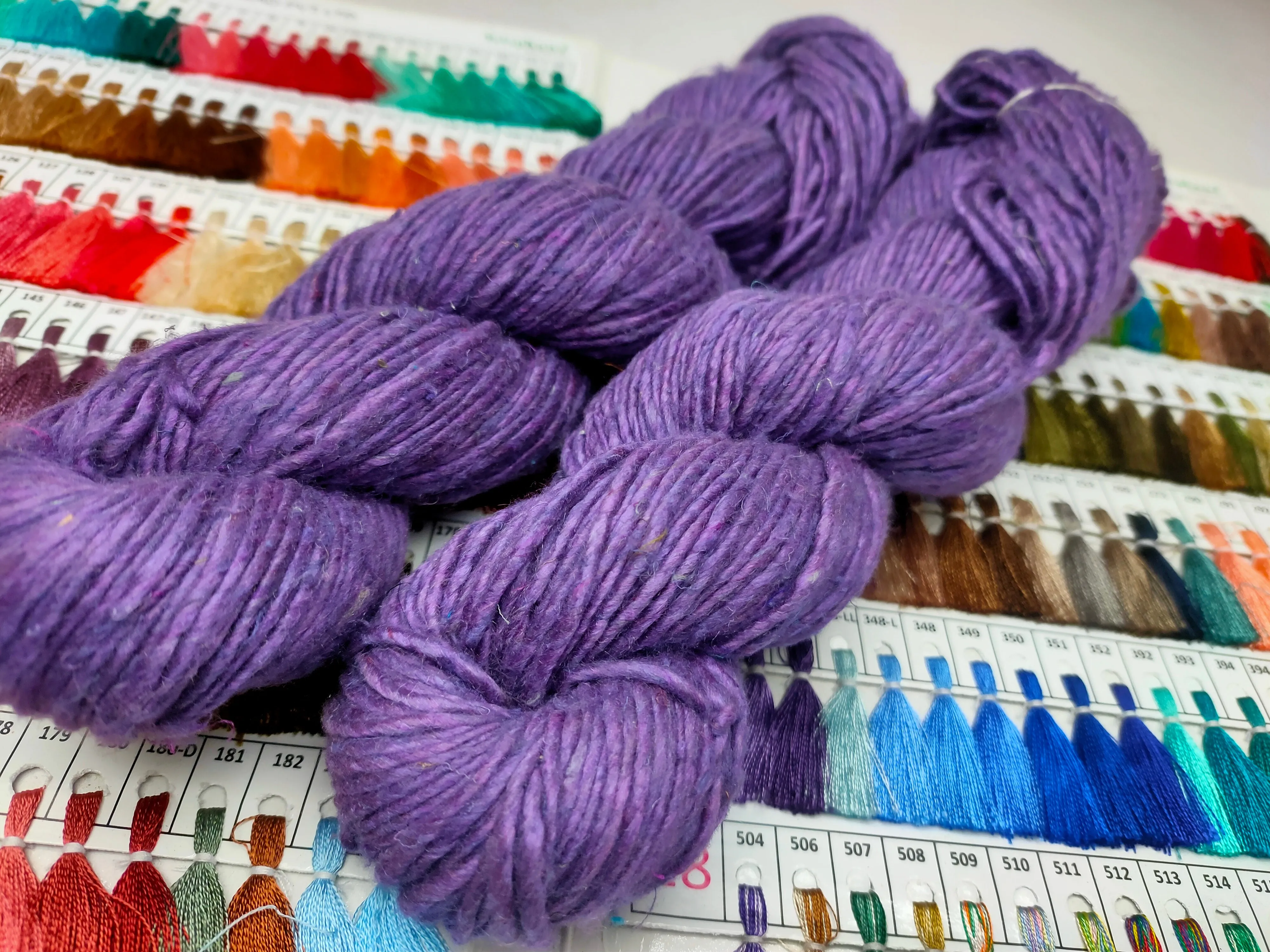 Noil Silk Yarn Purple