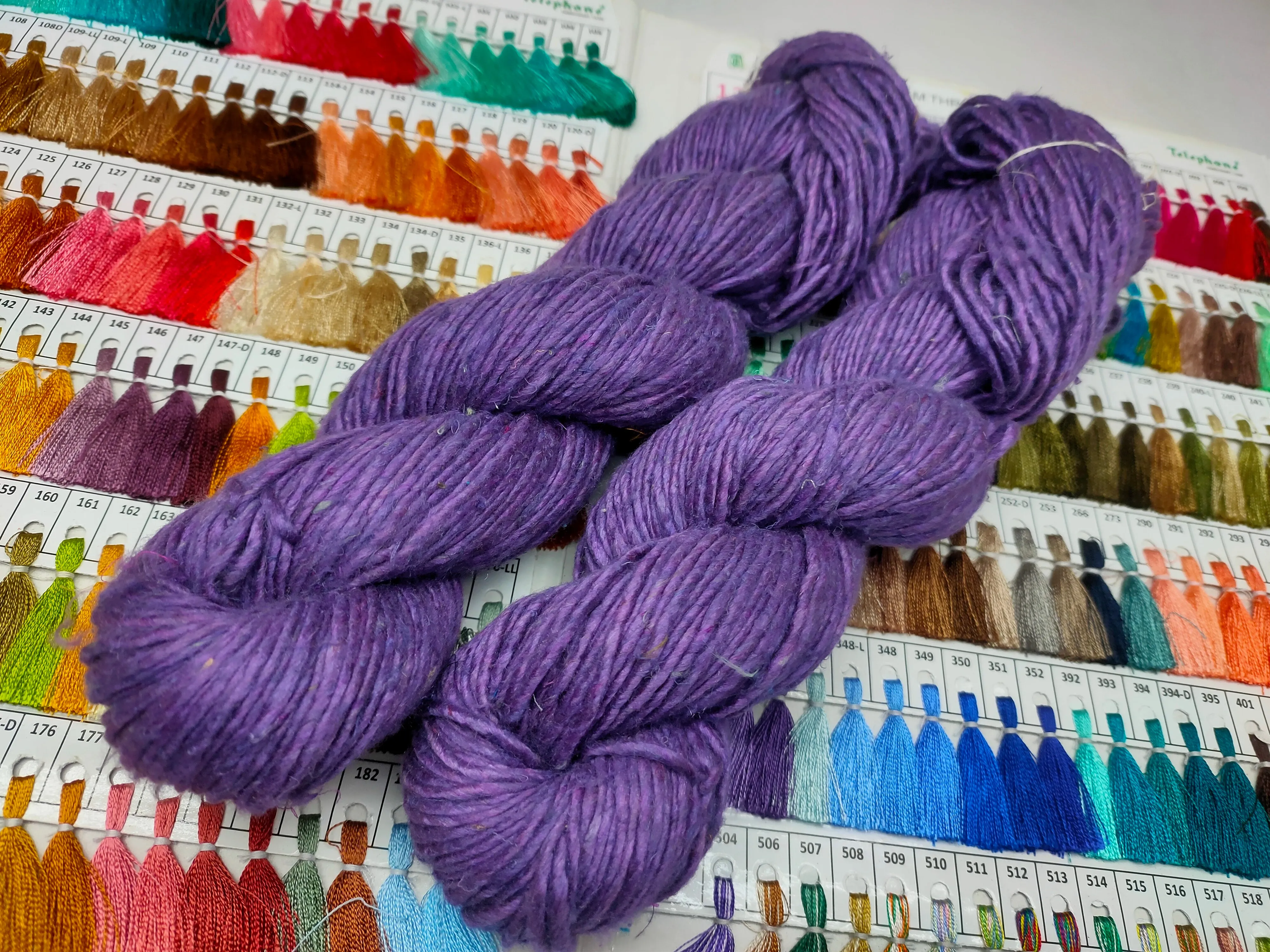 Noil Silk Yarn Purple