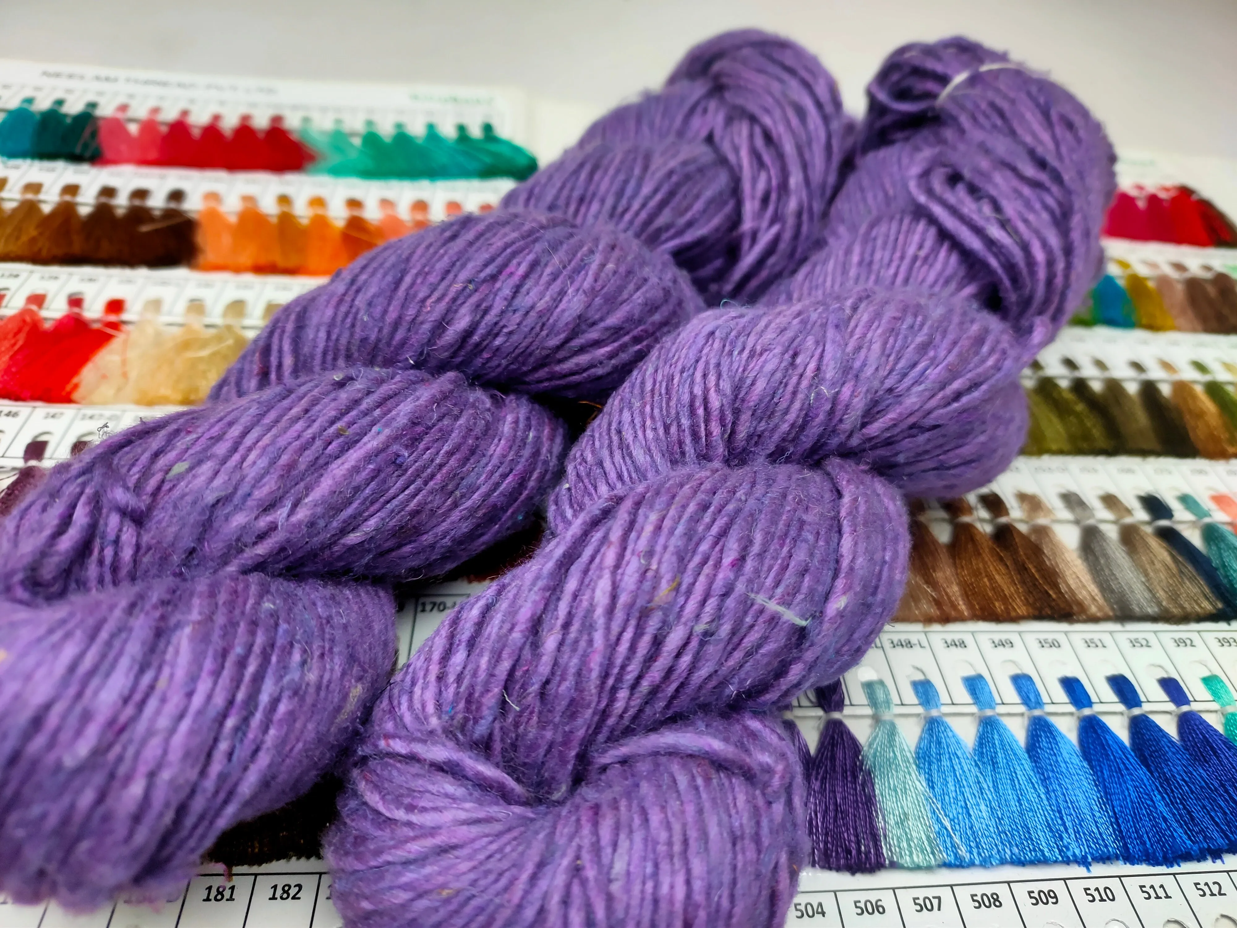 Noil Silk Yarn Purple