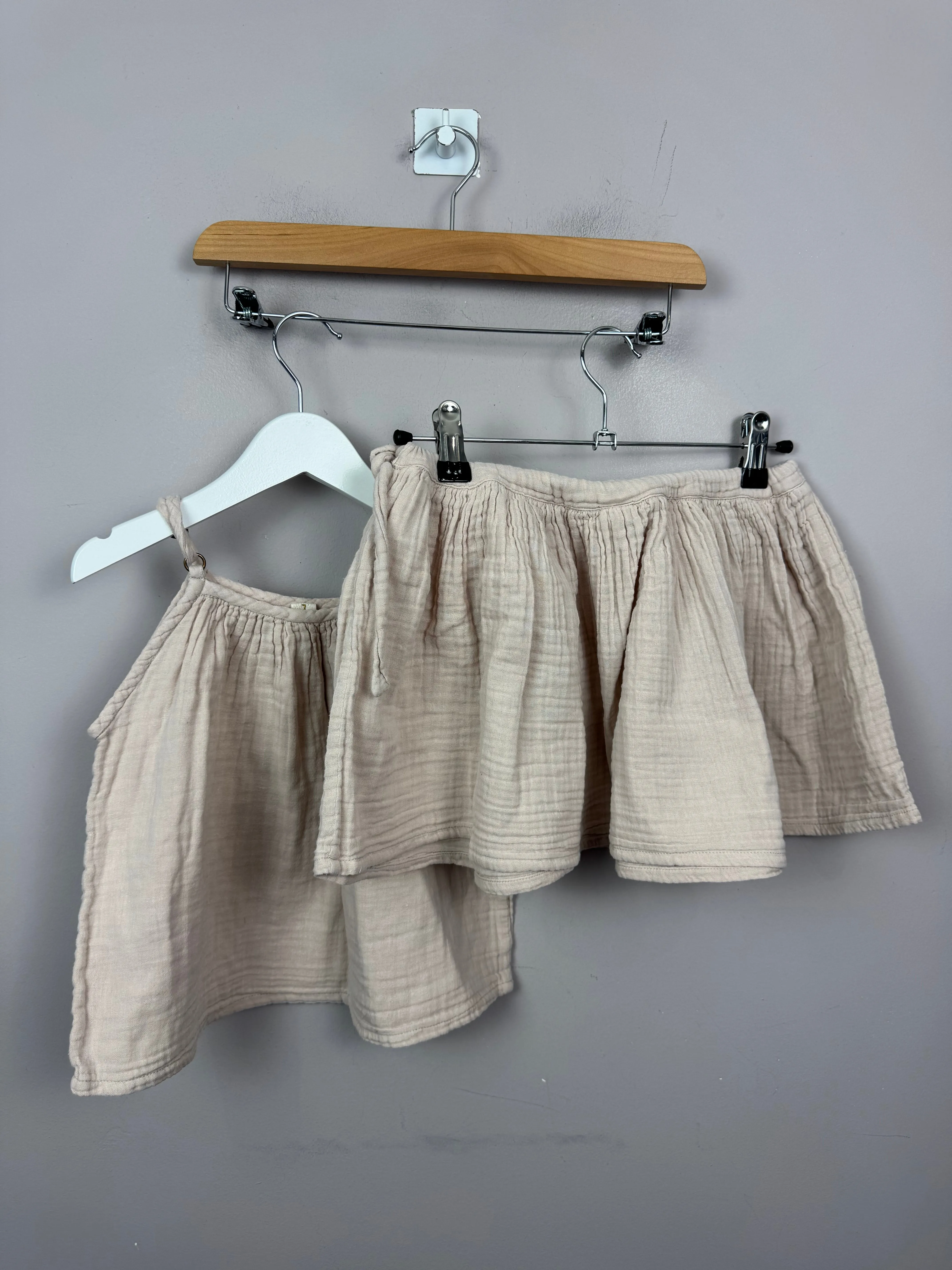 Numero 74 Blush Cheesecloth Skirt Set 5-6y