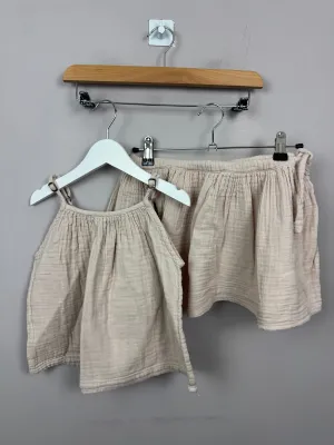 Numero 74 Blush Cheesecloth Skirt Set 5-6y