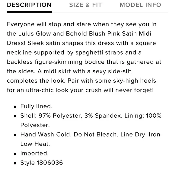 NWT Lulu’s Glow &amp; Behold Pink Satin Midi Dress Large