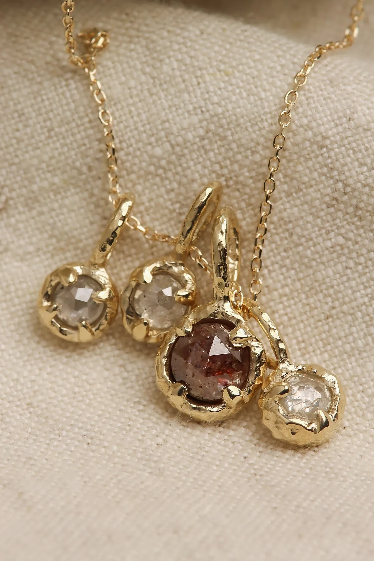 One of a Kind Rustic Diamond Charms (Ready To Ship)