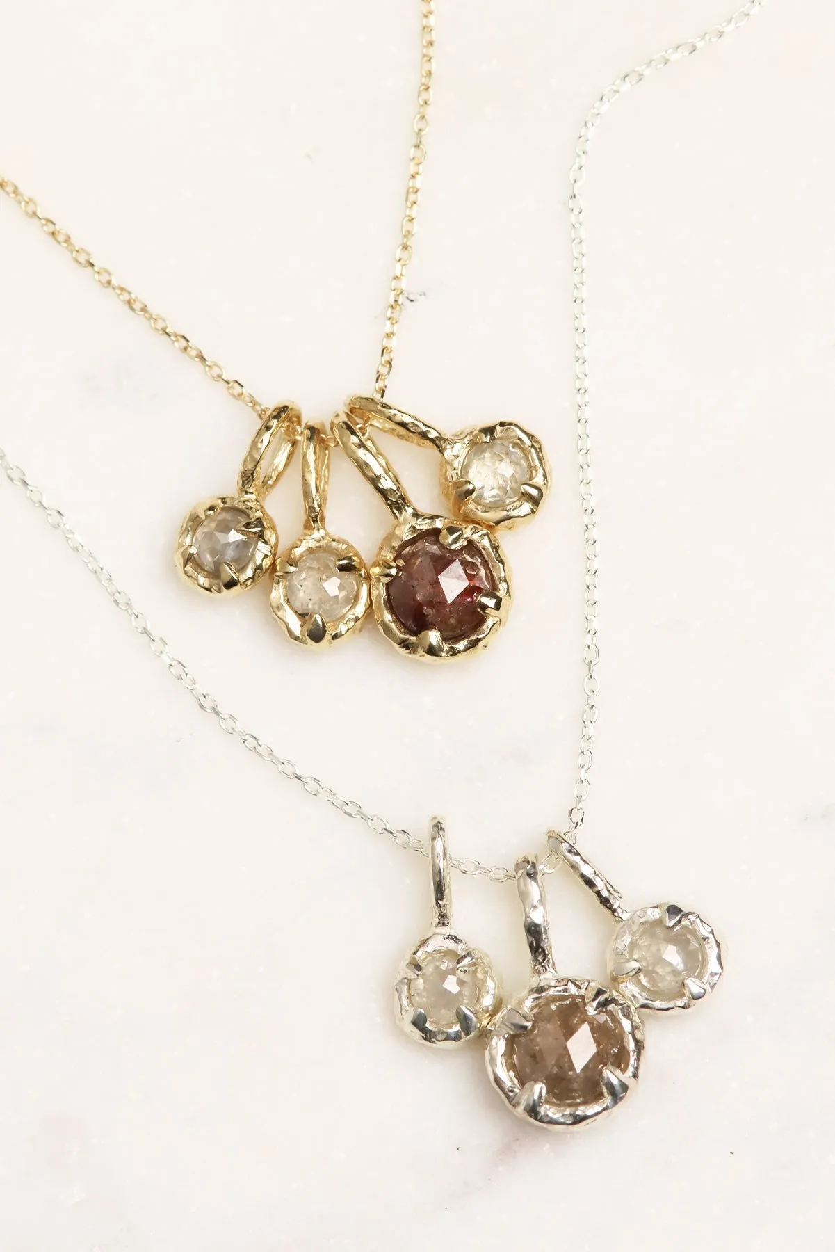 One of a Kind Rustic Diamond Charms (Ready To Ship)