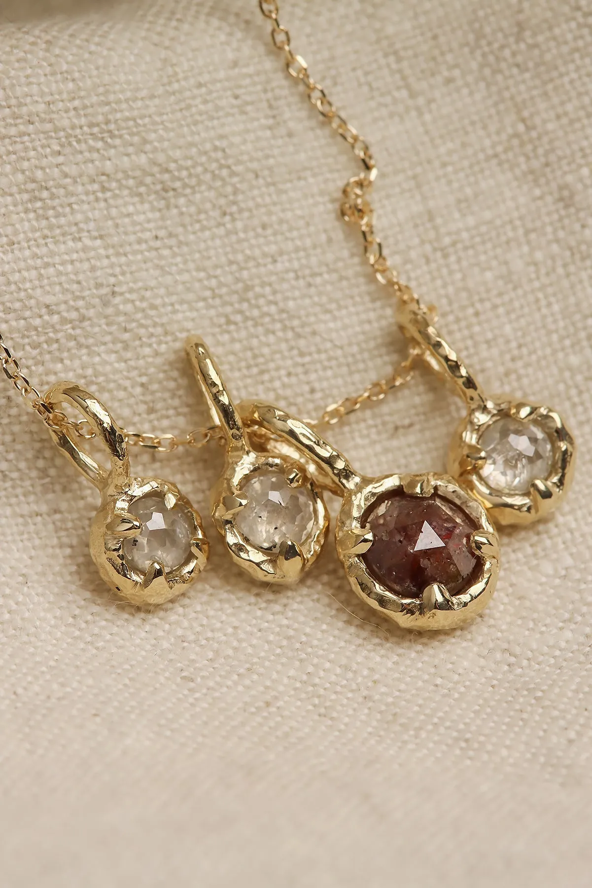One of a Kind Rustic Diamond Charms (Ready To Ship)