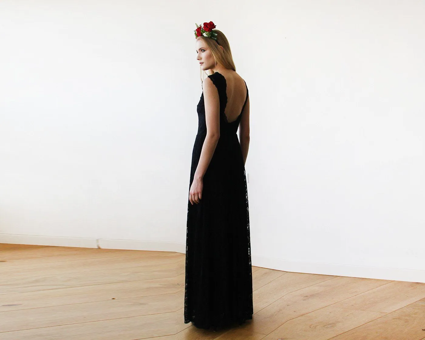 Open Back Maxi Dress #1141