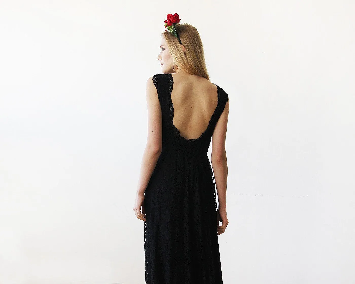 Open Back Maxi Dress #1141