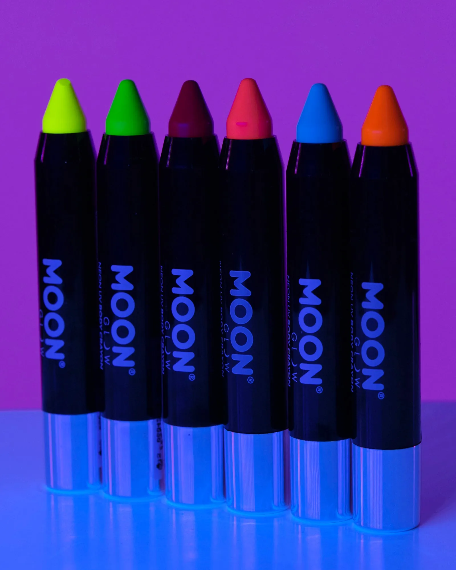 (Package Of 6) Moon Radio Active Body Crayons