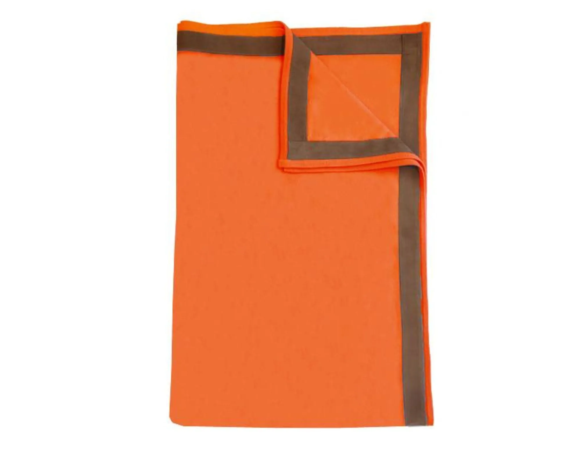 Palermo Cashmere Throw w/ Suede - Orange