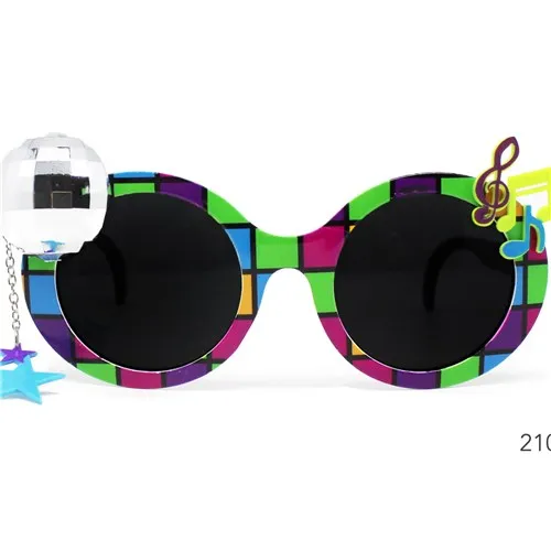 Party Glasses - Disco Ball Neon