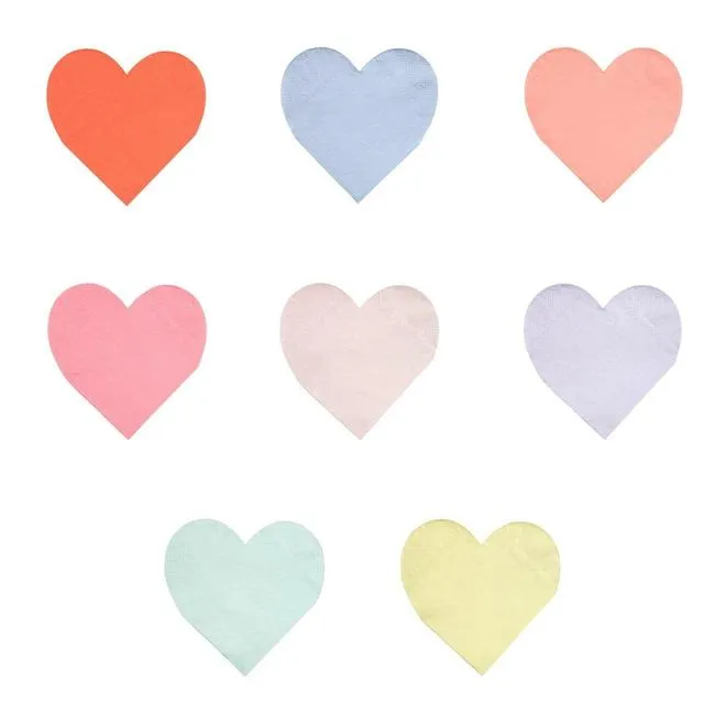 Party Palette Heart Small Napkins
