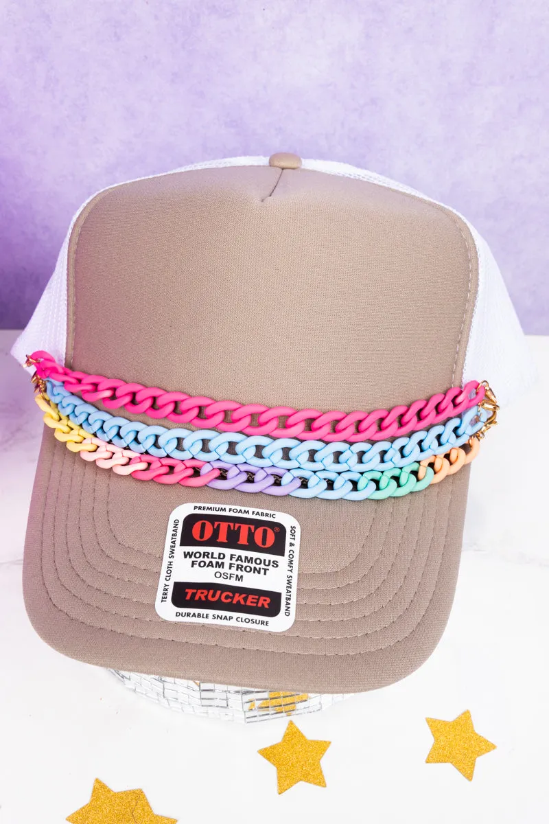 Pastel Times Trucker Hat Chains
