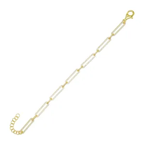 Pavé Oval Link Bracelet