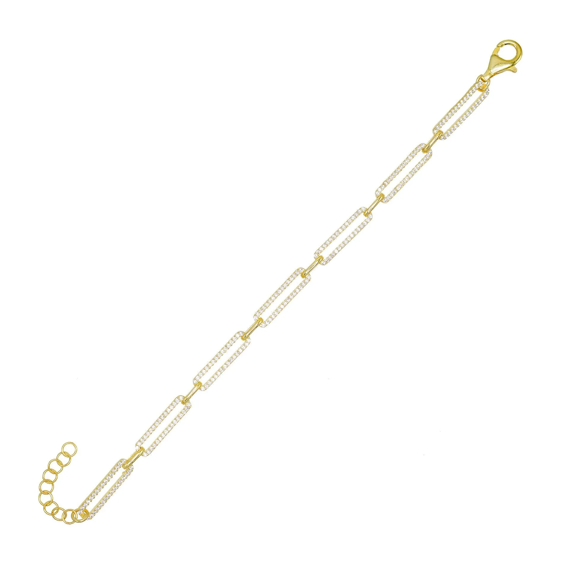 Pavé Oval Link Bracelet