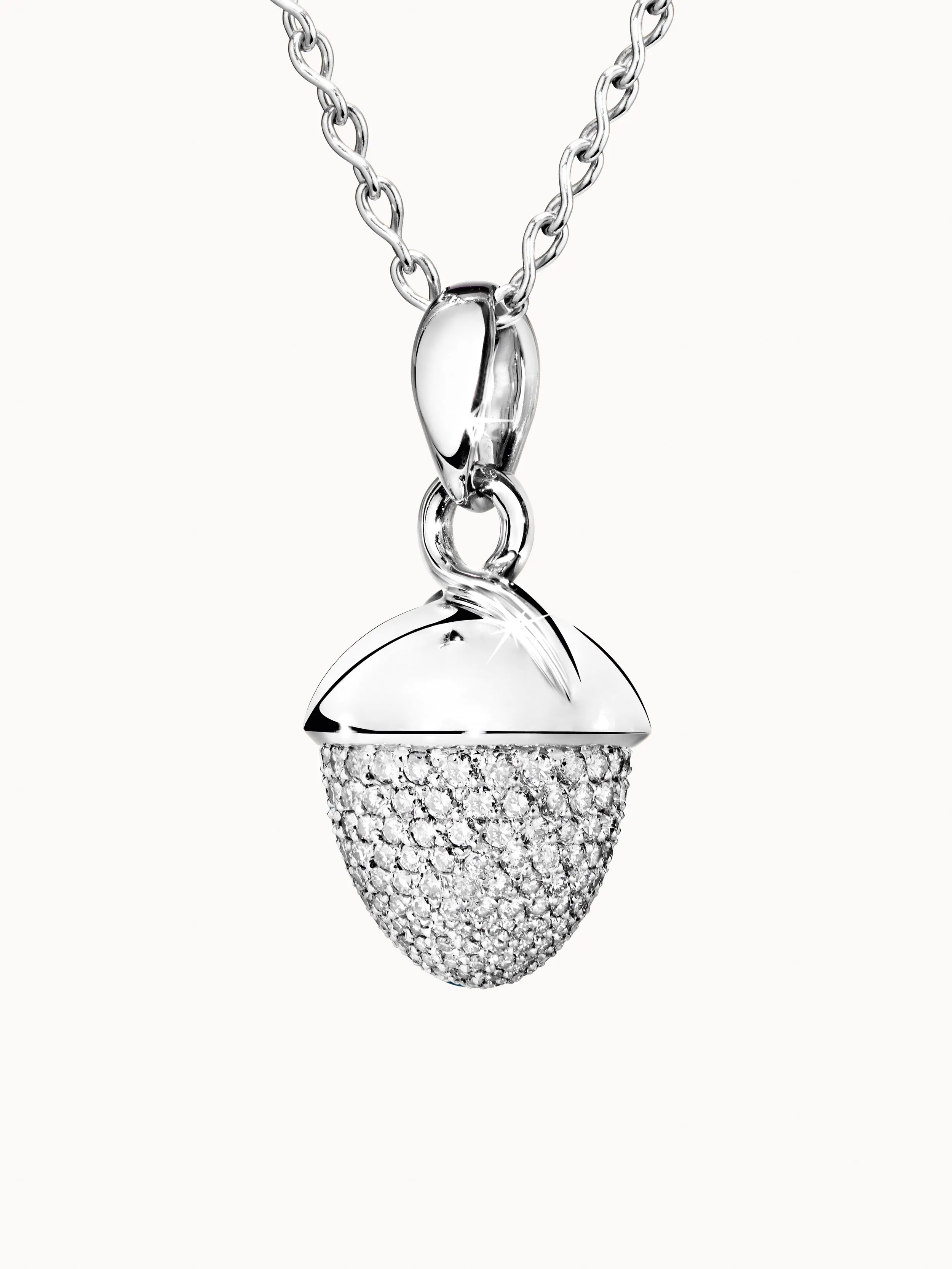 Pendant MIKADO Bouquet XL Diamond Pavé 18K white gold with Diamond Pavé