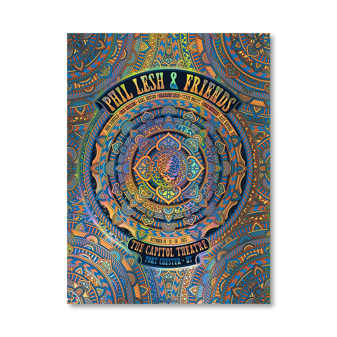 Phil Lesh & Friends Foil Poster by Chris Gallen (October 14-16, 2022)