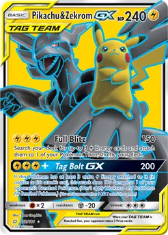 Pikachu & Zekrom GX 162/181 FULL ART FOIL