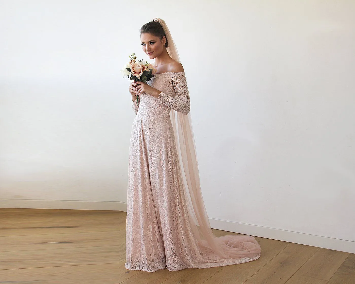 Pink Off-The-Shoulder Dress  #1148