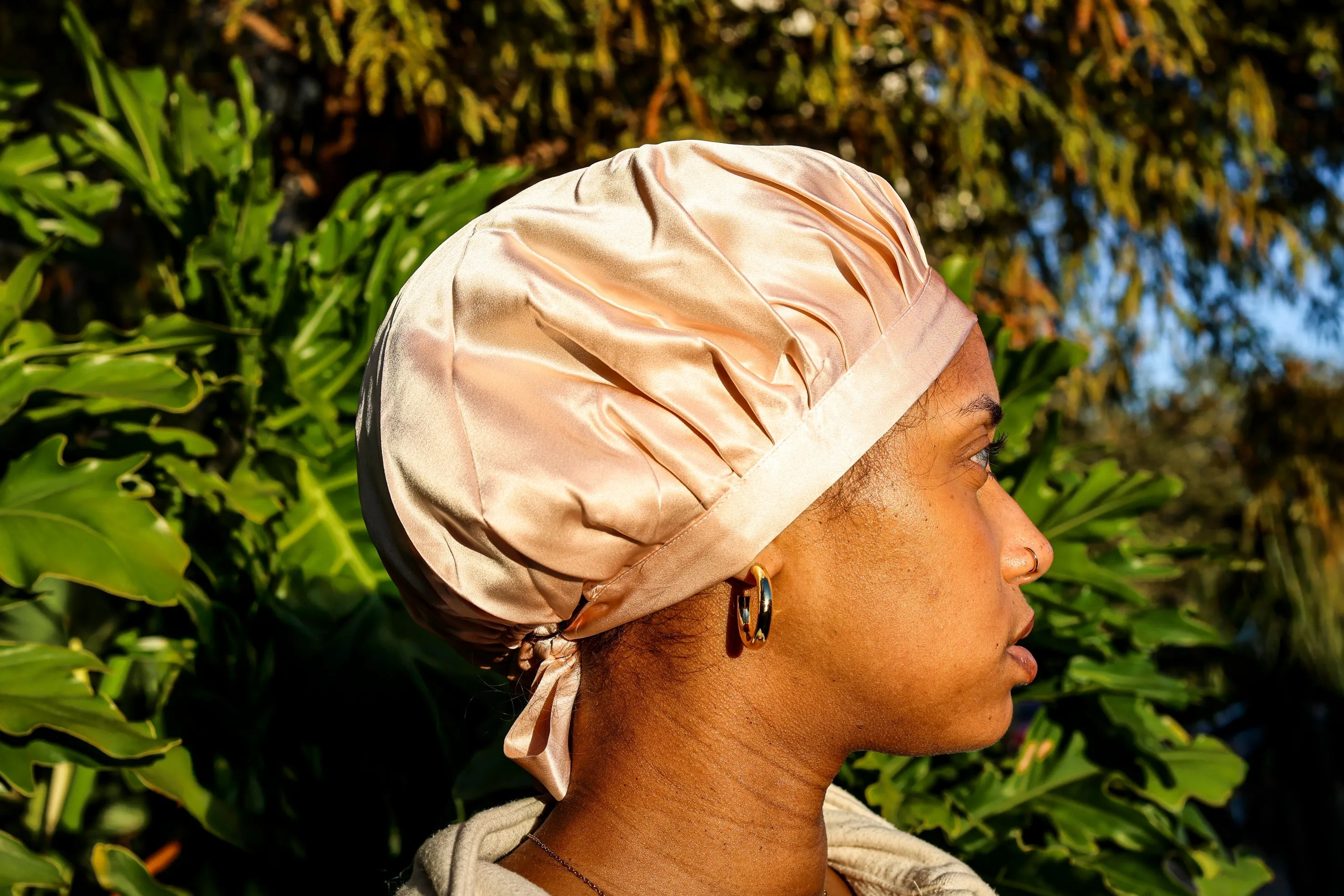 Pink Silk Bonnet
