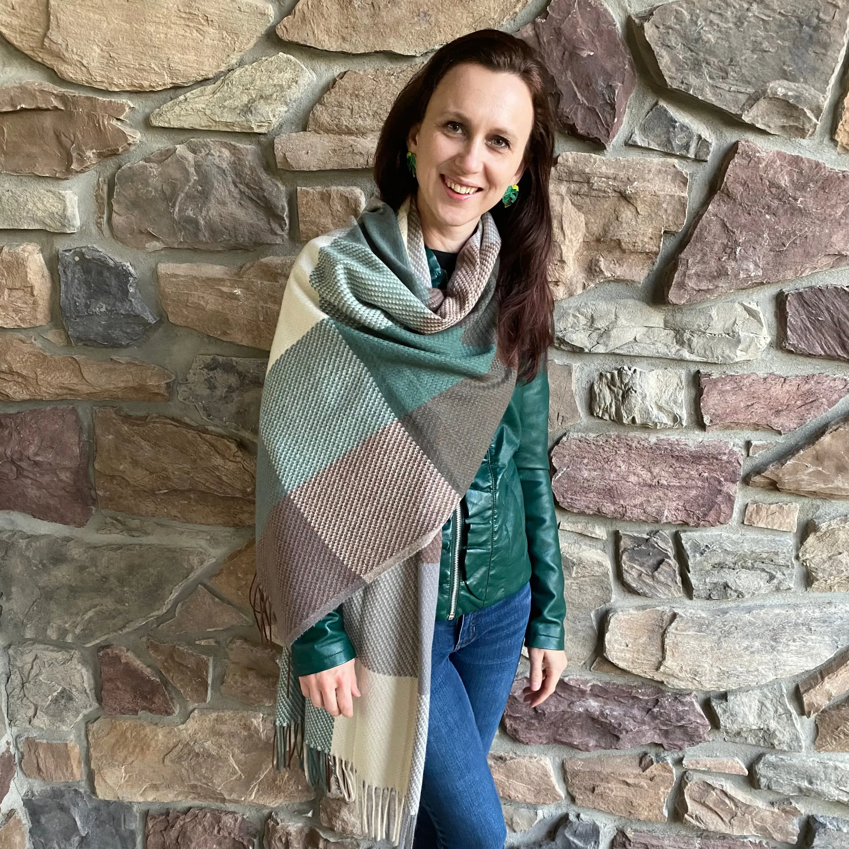 Plaid Cashmere Scarf
