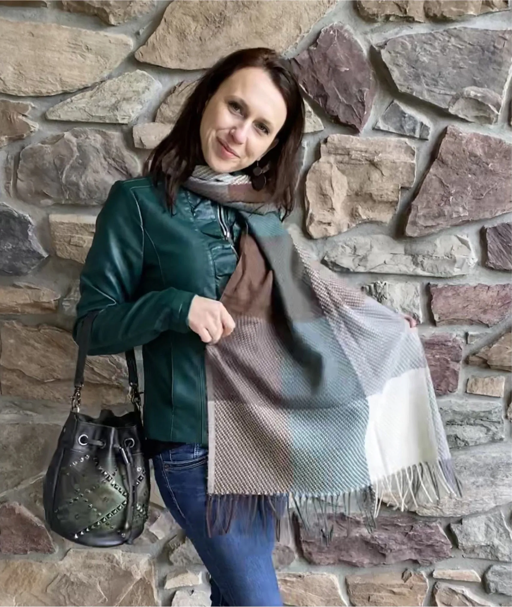 Plaid Cashmere Scarf