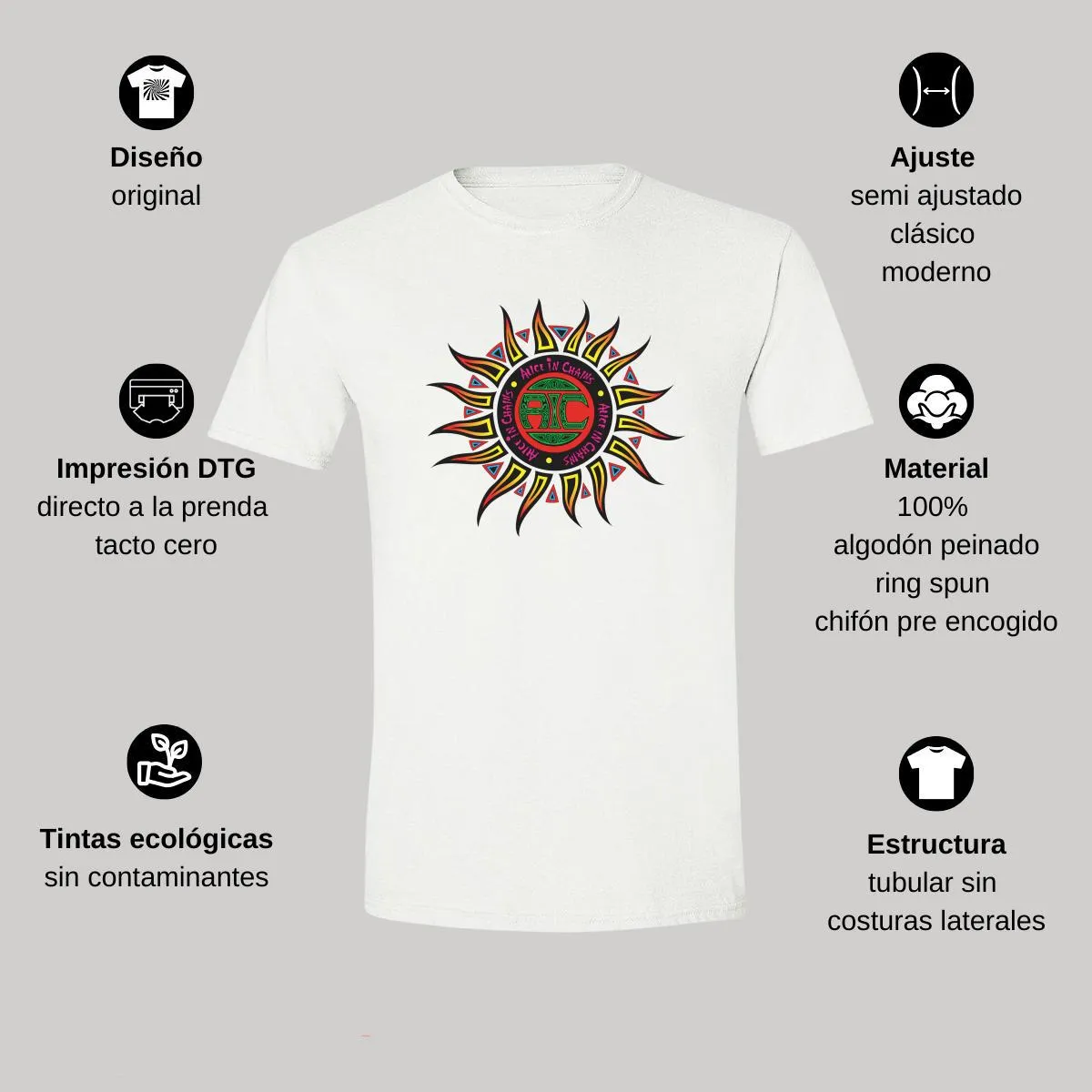 Playera Hombre Rock Alice in chains AIC 844B