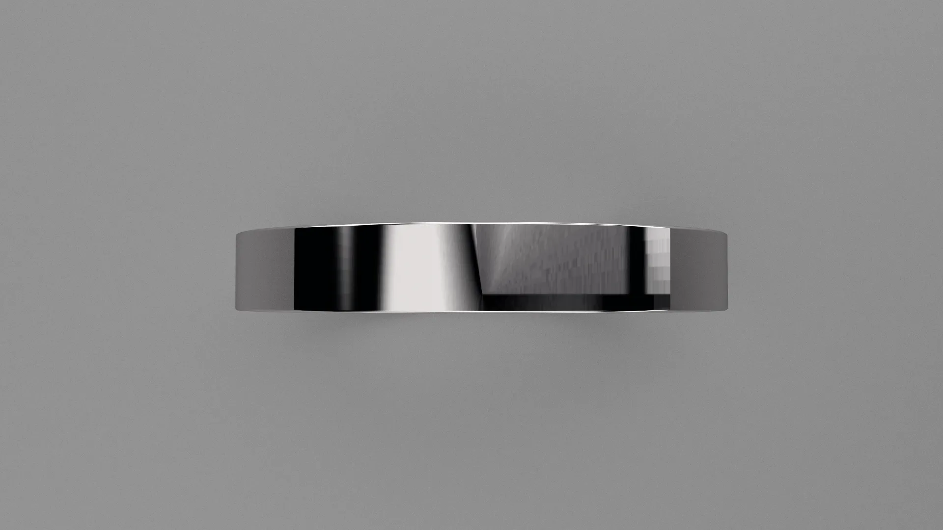 Polished Sterling Silver 3mm Flat Wedding Band