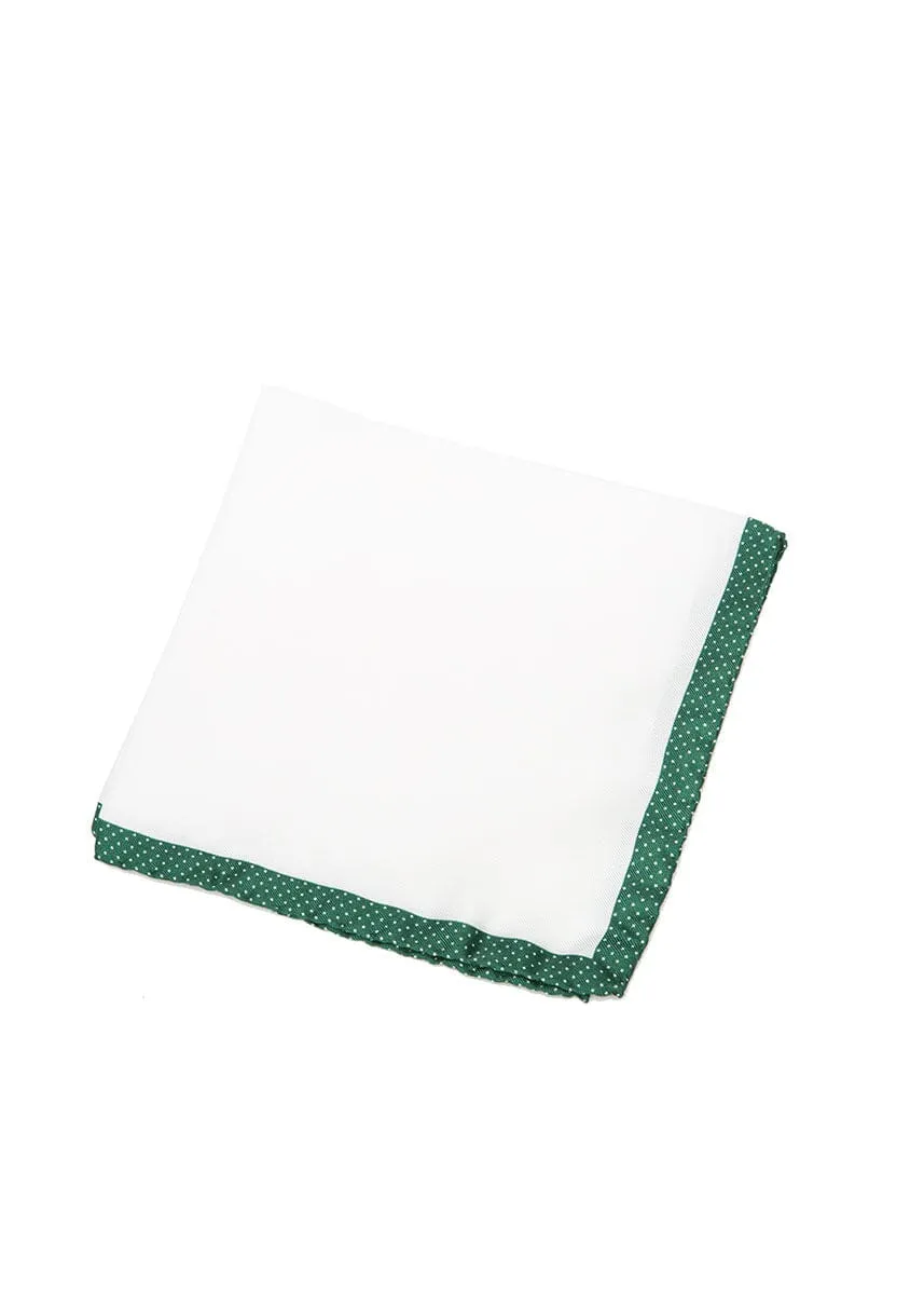 POLKA BORDERED POCKET SQUARE