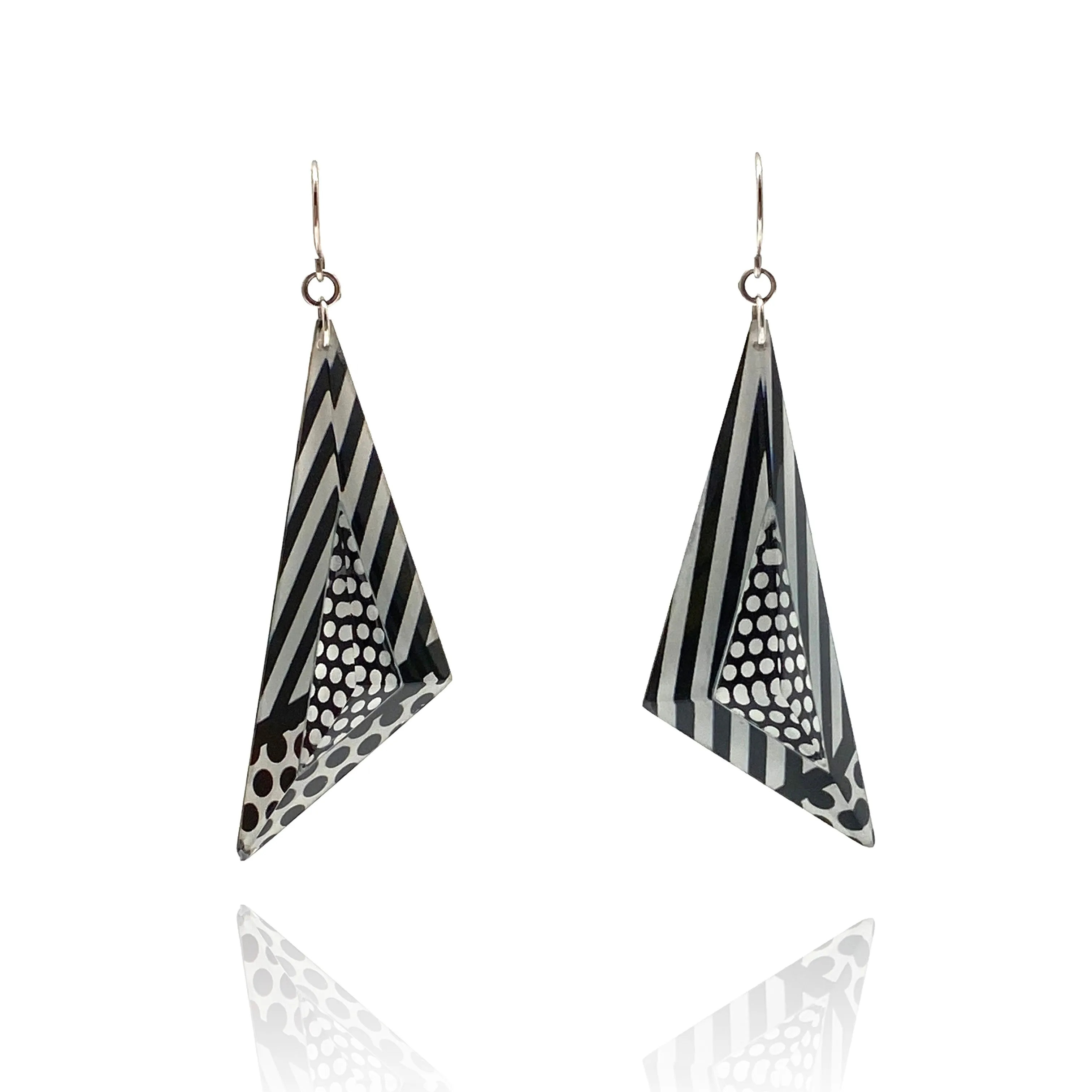 Pop Art Triangle Drop Earrings