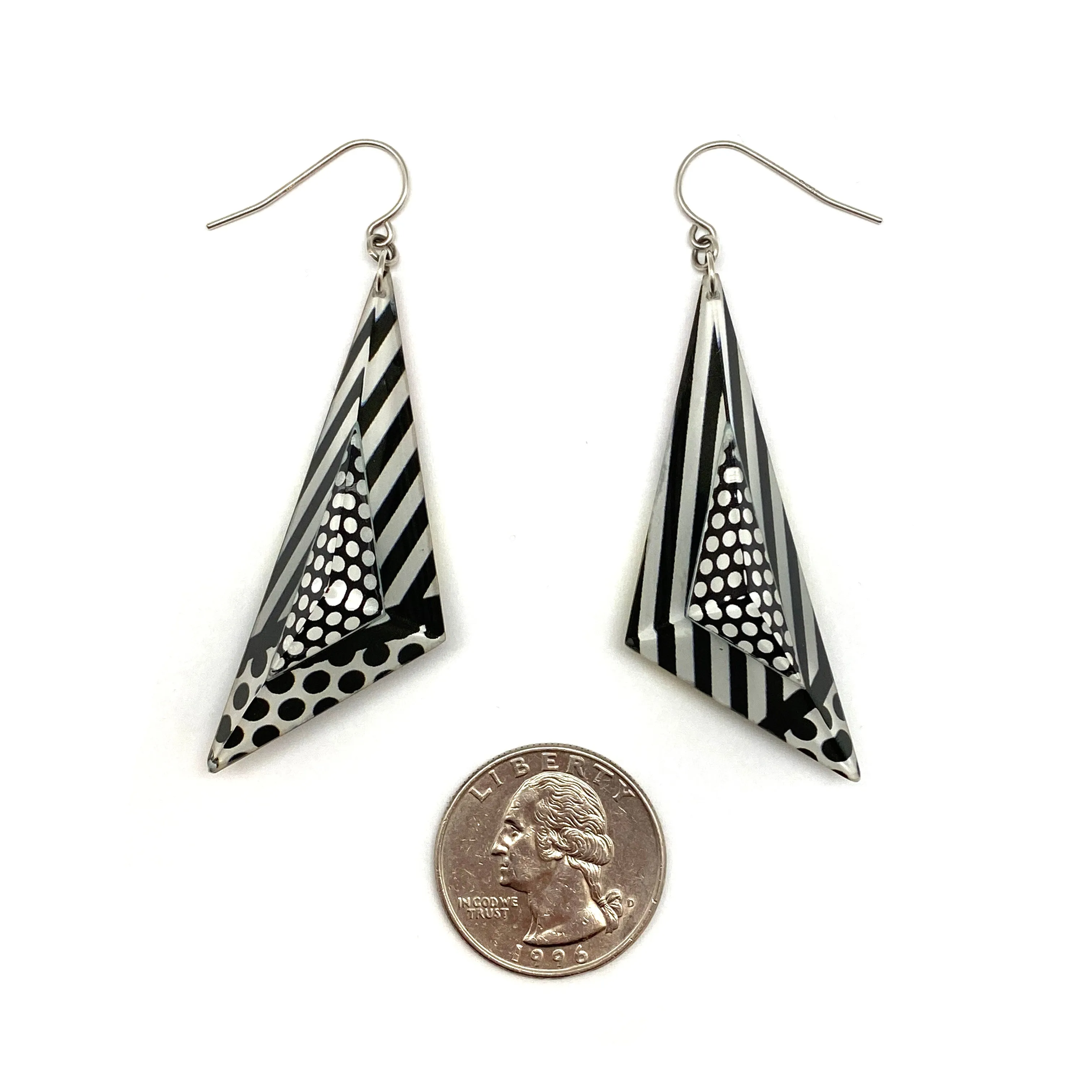 Pop Art Triangle Drop Earrings