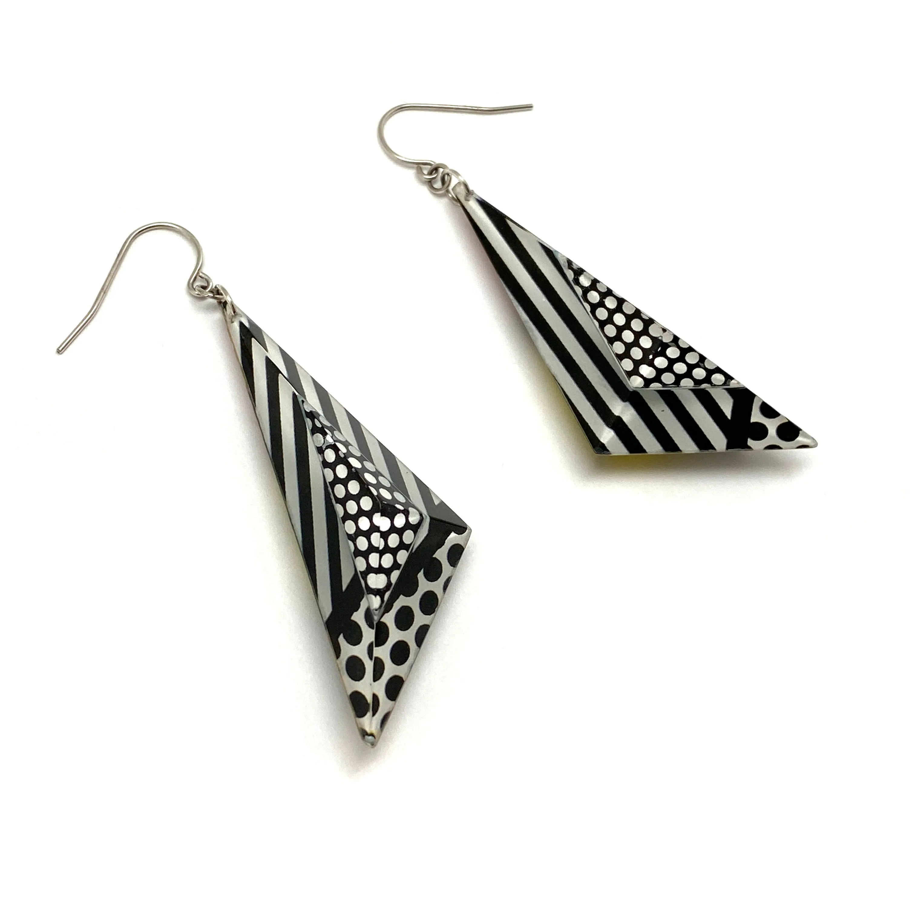 Pop Art Triangle Drop Earrings