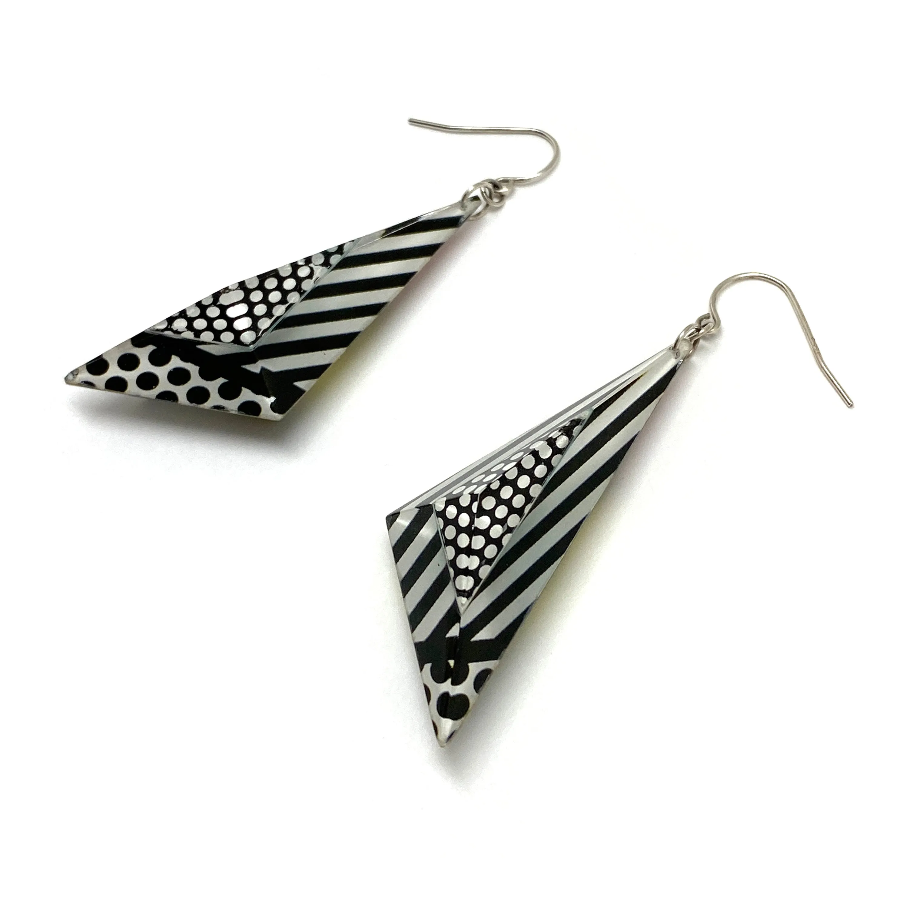 Pop Art Triangle Drop Earrings