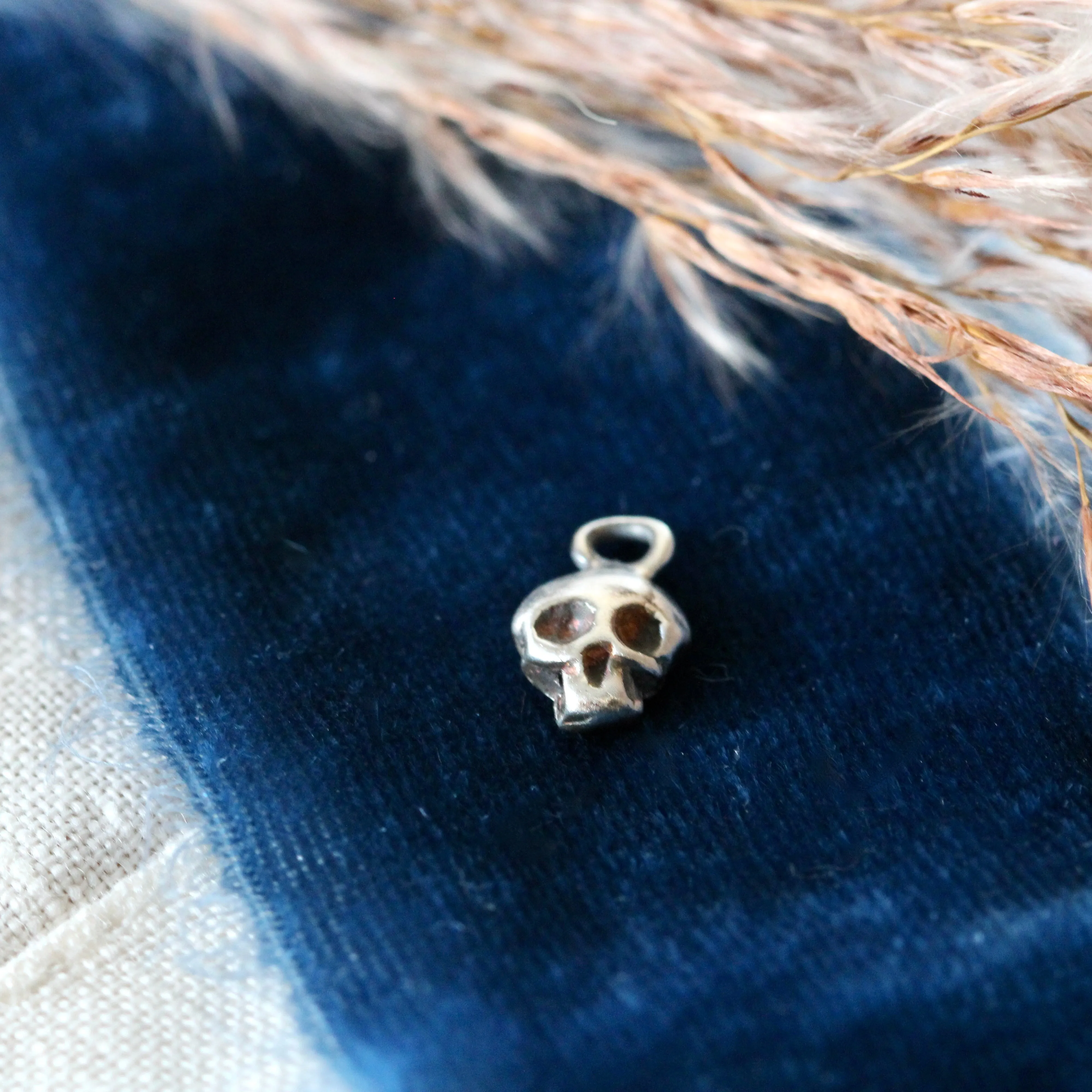 Pre Order Mini Sterling Silver Momento Mori Skull Charm Storyteller Collection