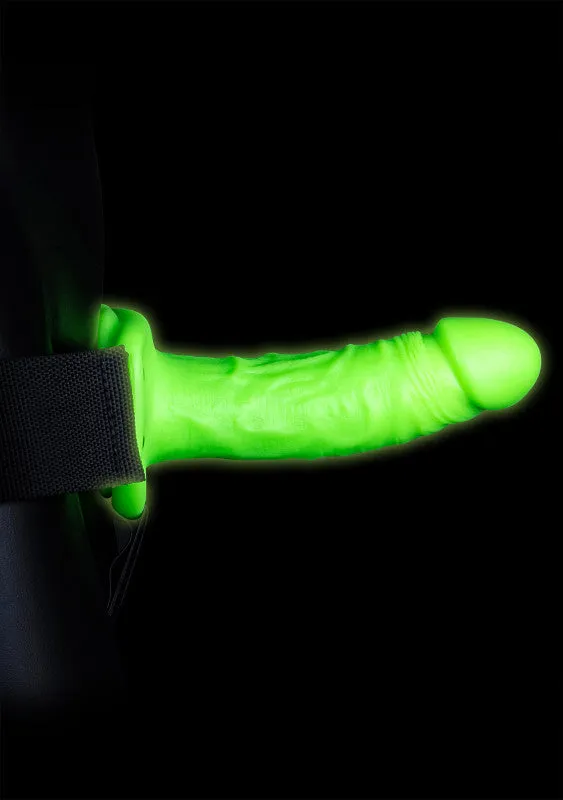 Realistic Hollow Strap-on Harness 7 Inch - Glow in the Dark