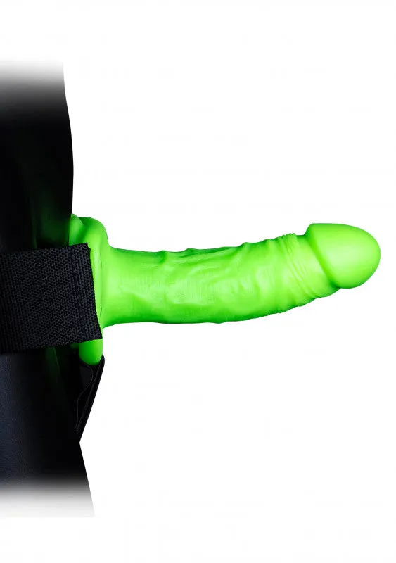 Realistic Hollow Strap-on Harness 7 Inch - Glow in the Dark
