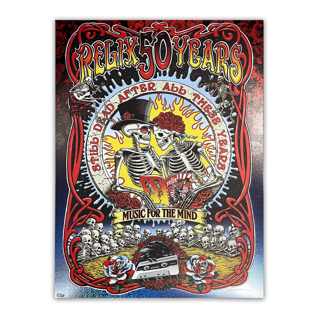 Relix 50th Anniversary Foil Poster by Gary Kroman