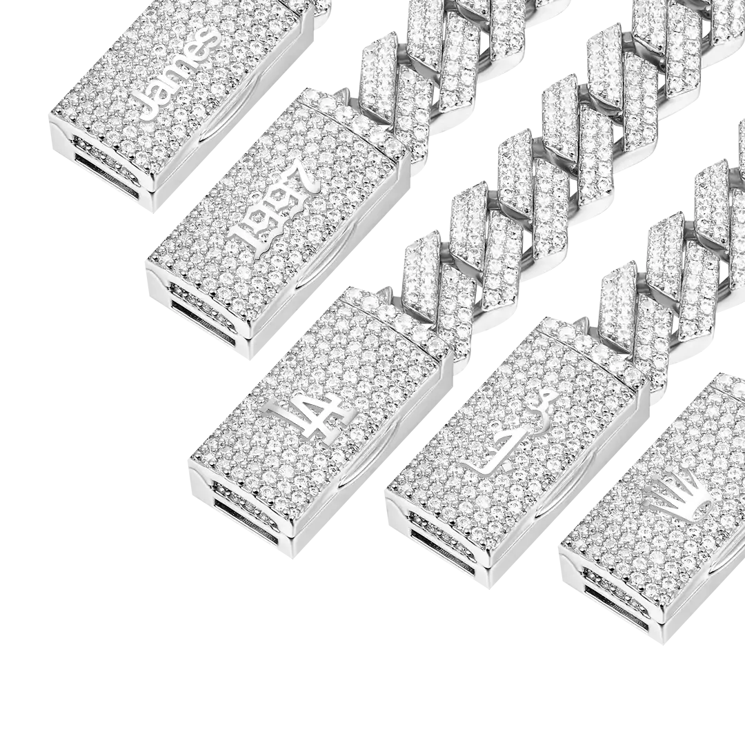 Round Cut Prong Cuban Link Chain - 10mm
