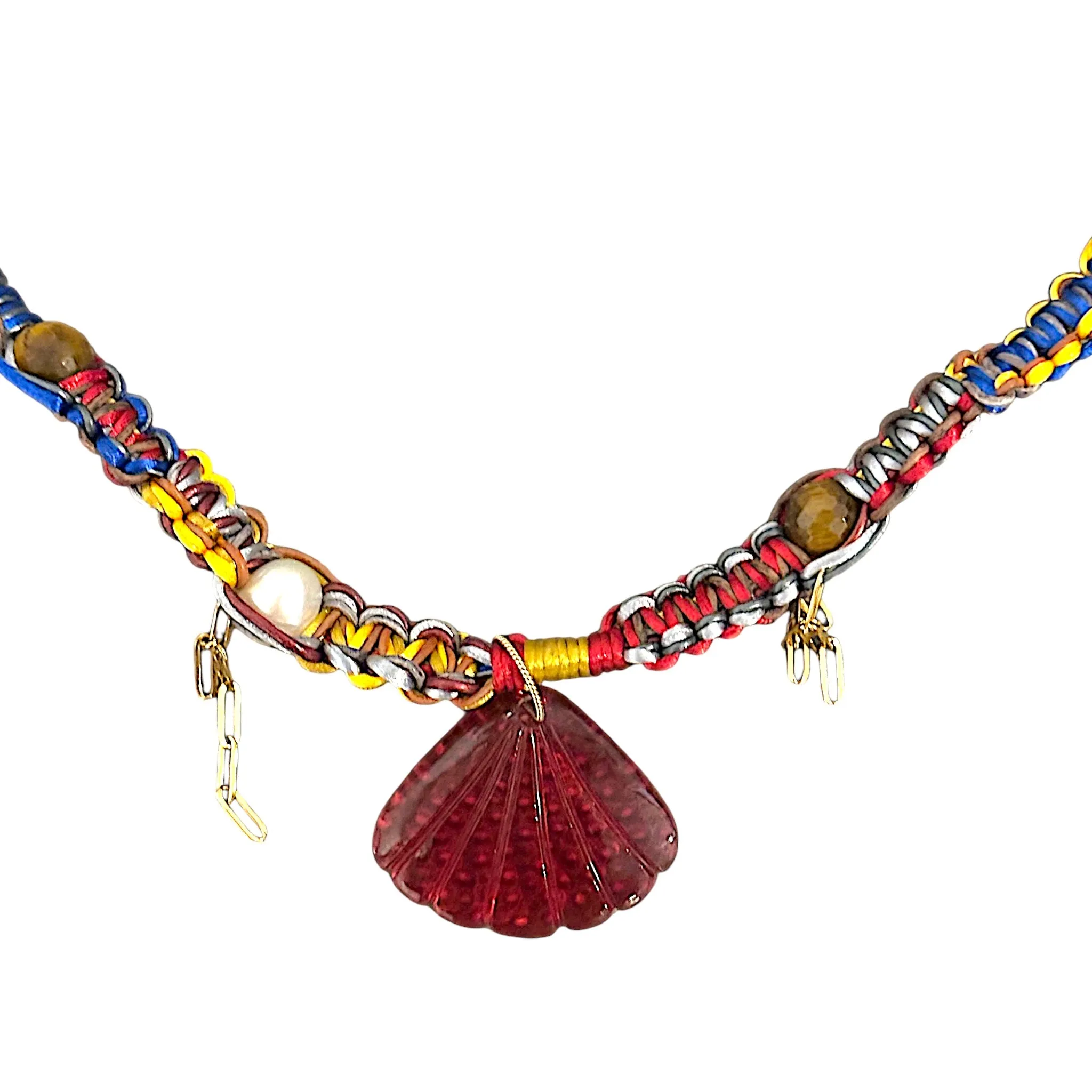 RUBY SEASHELL ROCKSTAR NECKLACE