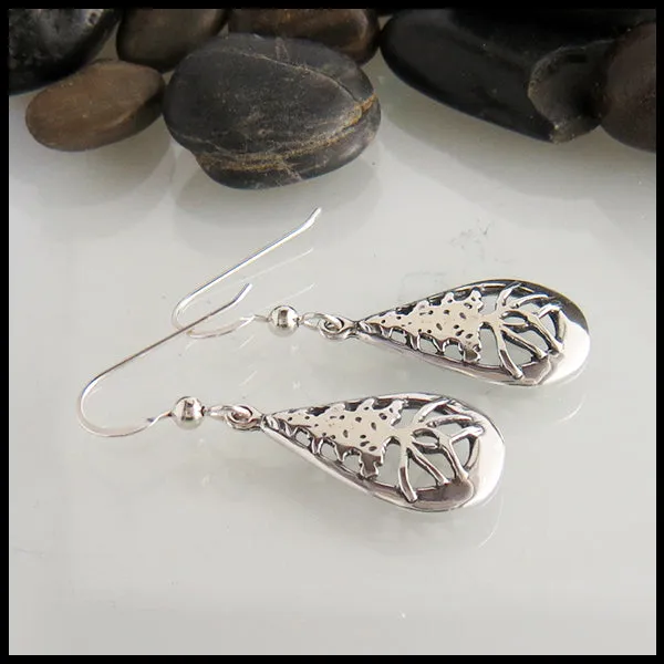 Rustic Celtic Pine Pendant and Earring Set