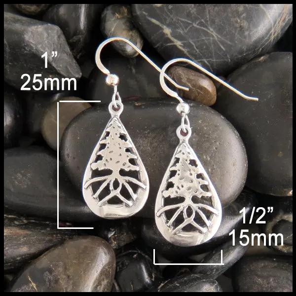 Rustic Celtic Pine Pendant and Earring Set