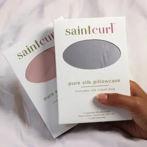 Saint Curl Silk Pillowcase - Grey - Queen Size - SECONDS
