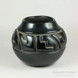 Santa Clara Incised Blackware Jar