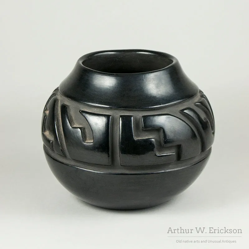 Santa Clara Incised Blackware Jar