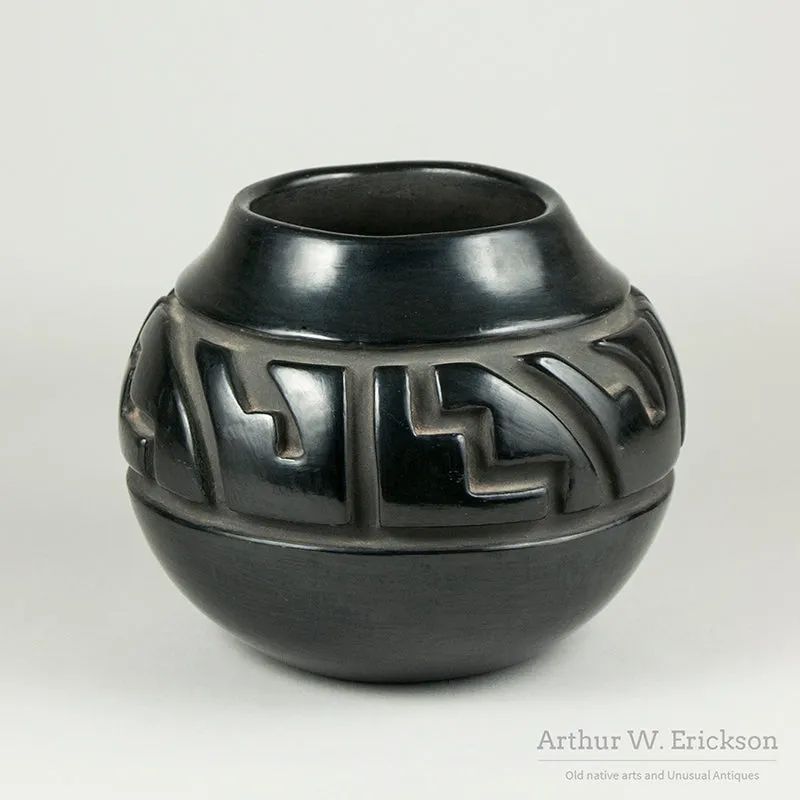 Santa Clara Incised Blackware Jar