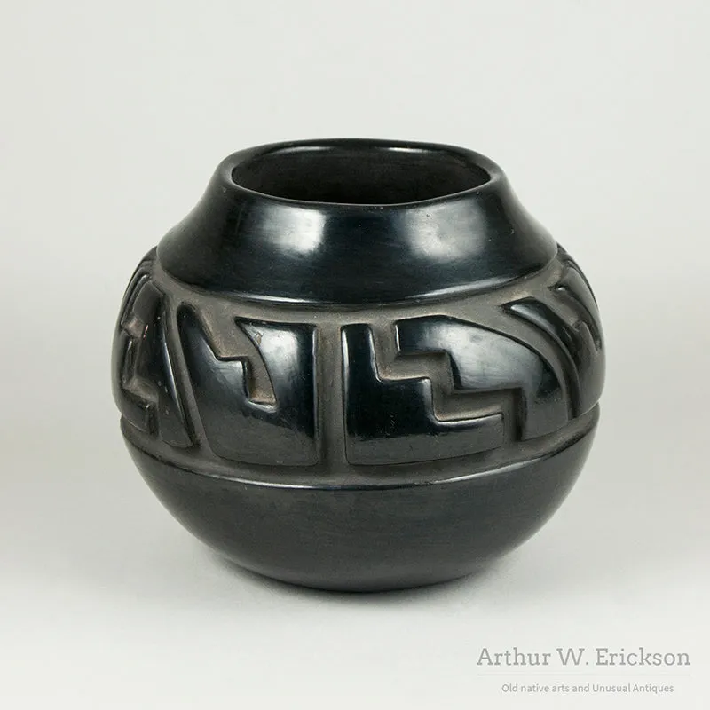 Santa Clara Incised Blackware Jar