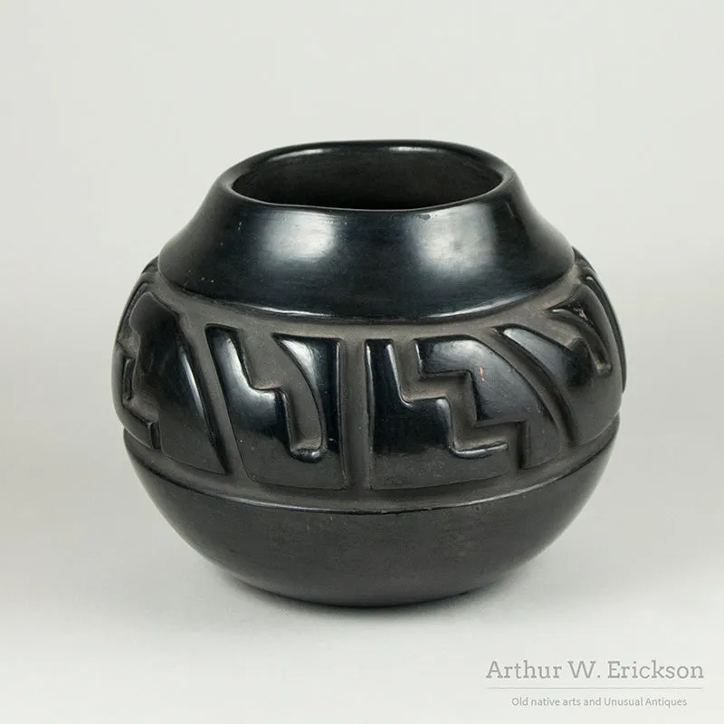 Santa Clara Incised Blackware Jar