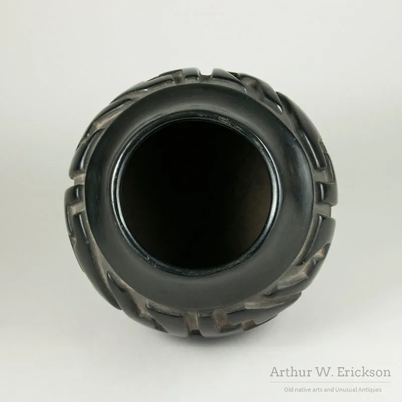 Santa Clara Incised Blackware Jar