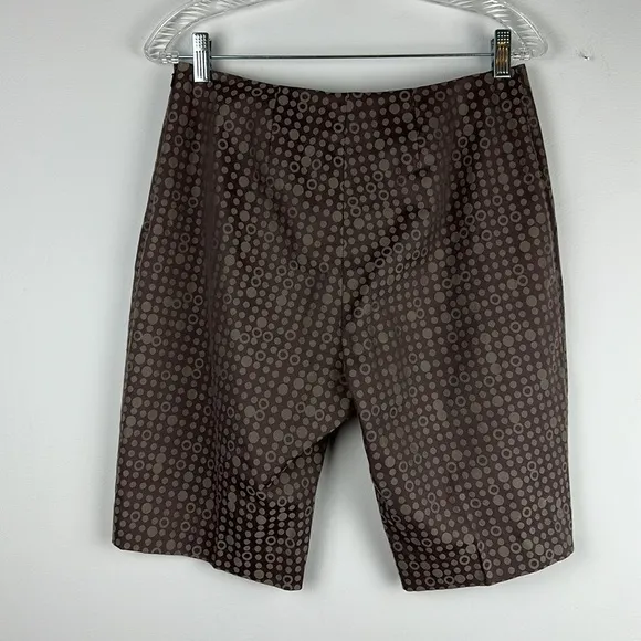 See By Chloe Printed Bermuda Dressy Short Neutral High Waist Size 6 Brunch EUC