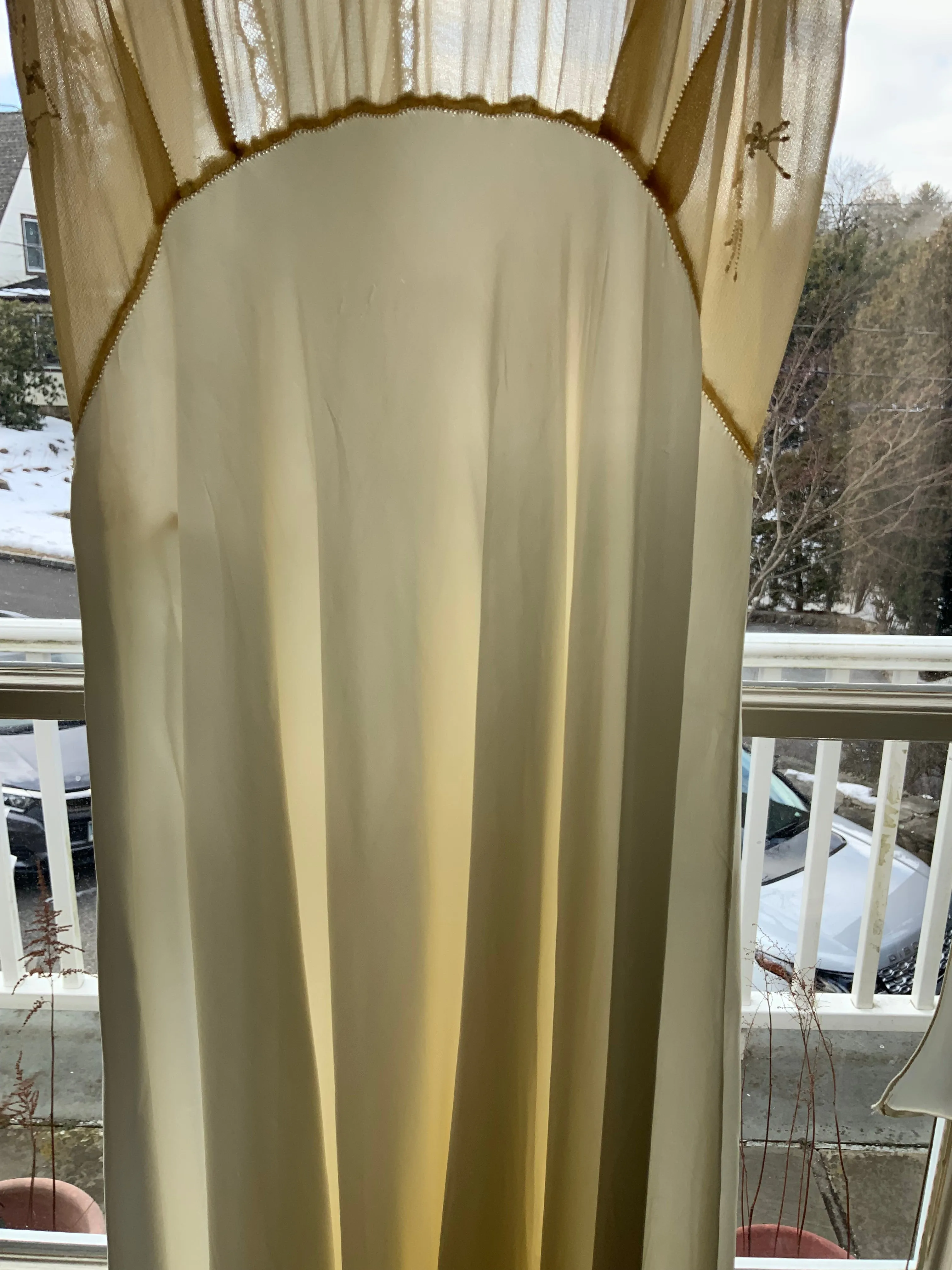Silk Bridal Nightgown - 30s - 30E