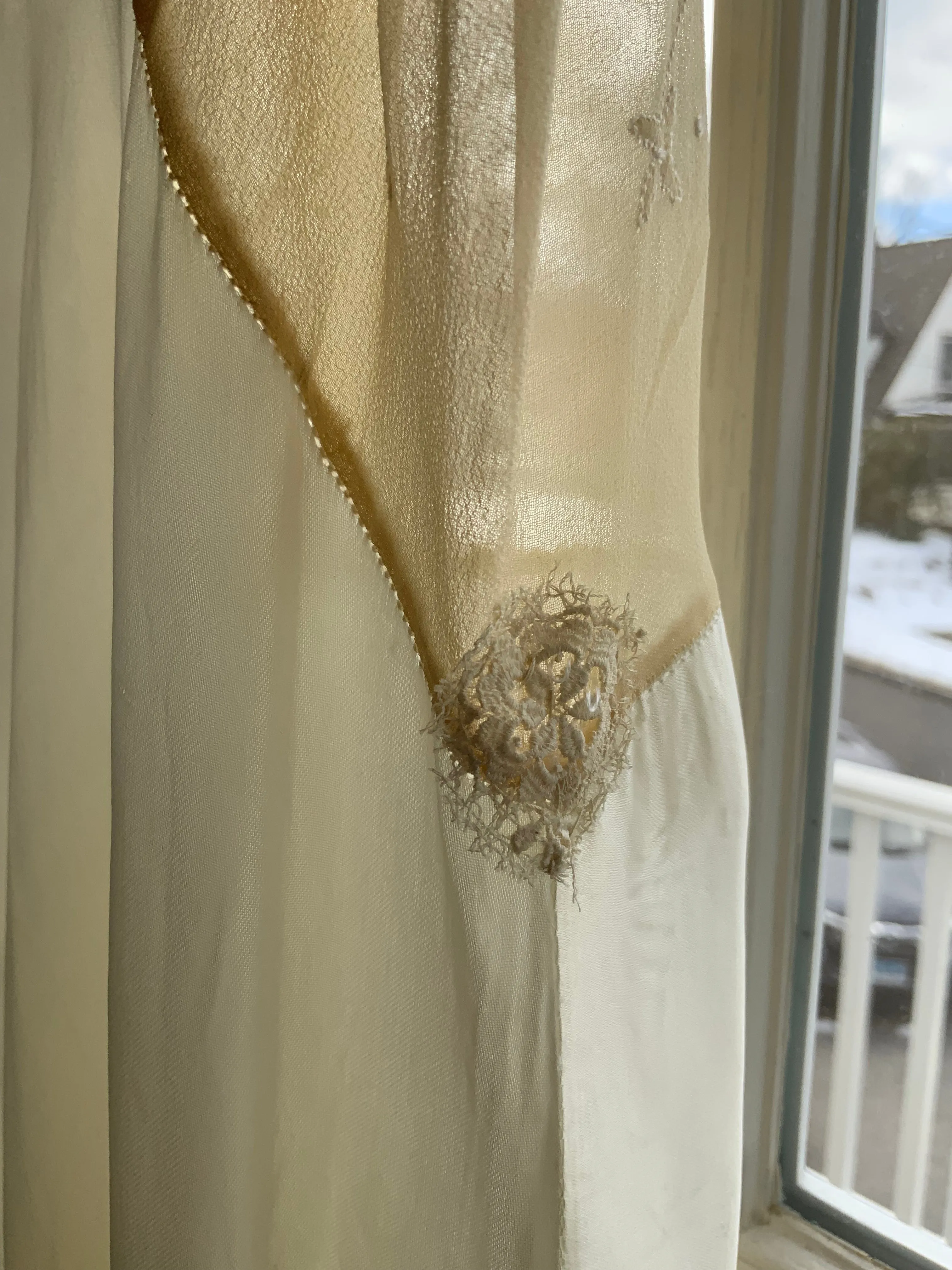 Silk Bridal Nightgown - 30s - 30E